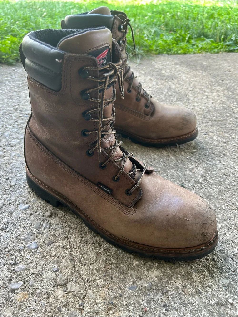 Red wing Brown Leather Men's Work Boots Sz 13 D
